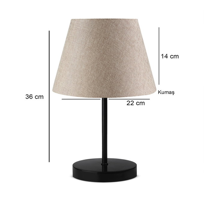 Opviq AYD-3158 Lámpara de Mesa Escandinava Beige y Negro Opviq AYD-3158 Lámpara de Mesa Escandinava Beige y Negro